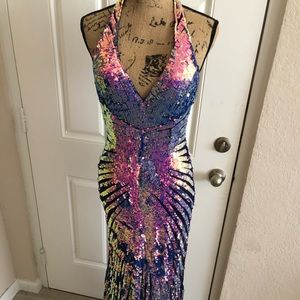 Primavera Couture Sequin Prom Dress